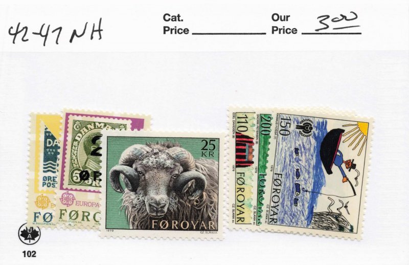 FAROE  42-47   MNH