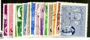 1950 Mauritius Sc.#235-49 used ( 774 BCX2 )