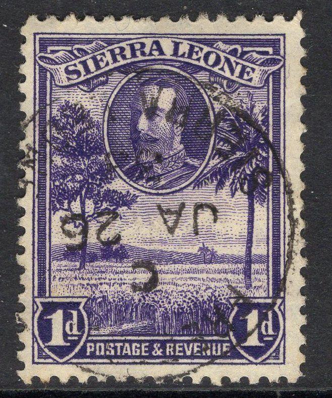 SIERRA LEONE SG156 1932 1d VIOLET USED