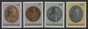 LUXEMBOURG SG1150/3 1985 LUXEMBOURG CULTURE PORTRAIT MEDALS MNH