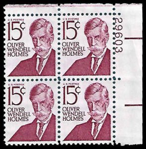 PCBstamps   US #1288 PB 60c(4x15c)Oliver Wendell Holmes, 29603, MNH, (PB-2)