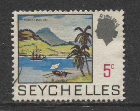 Seychelles - Scott 257 - QEII- Definitive Issue. -1969 - FU - Single 5c Stamp