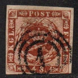 Denmark Sc #7 Used; Mi #7