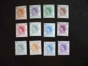 Stamps - Hong Kong - Scott# 185-196 - Mint Hinged Set of 12 Stamps