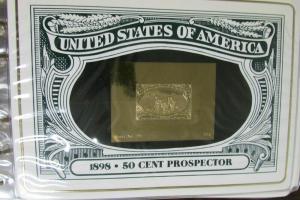 US Stamps 23 Karat Gold Proofs 34 Classics 