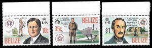 Belize SC 374-376 * American Bicentennial * MNH * 1976