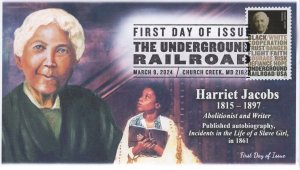 24-076, 2024, The Underground Railroad, First Day Cover, Pictorial Postmark, Har