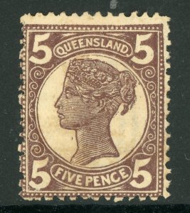 Queensland  1907 5p Dark Brown SG 295 Mint D425 ⭐⭐⭐⭐⭐⭐