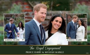 Marshall Islands 2018 - Prince Harry & Meghan Markle Royal Engagement - S/S MNH