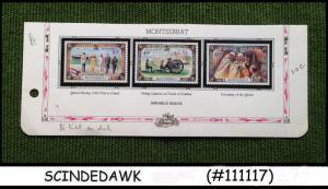 MONTSERRAT - 1977 QEII SILVER JUBILEE - 3V - MINT NH