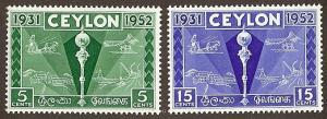 Ceylon #315-16 MNH