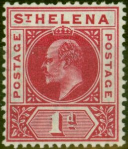 St Helena 1902 1d Carmine SG54 Fine MM