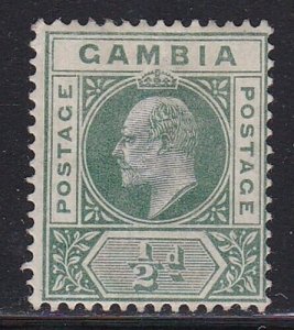 Álbum Tesoros Gambia Scott #28 1/2p Edward VII Nuevo