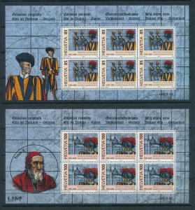 [109825] Switzerland 2005 Swiss Papal guard Joint issue Vatican 2 sheets MNH