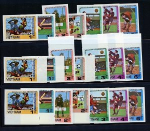 Vietnam #1576-1582 X (3) (VI173) Comp Imp 1985 World Cup Soccer, MNH, FVF
