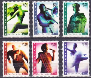 1998 New Zealand Sc #1476-81 Performing Arts - Singing / Dance  MNH stamps Cv $9