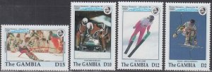 GAMBIA Sc# 1276-9 CPL MNH SET 4 for 1992 ALBERTVILLE WINTER OLYMPIC GAMES