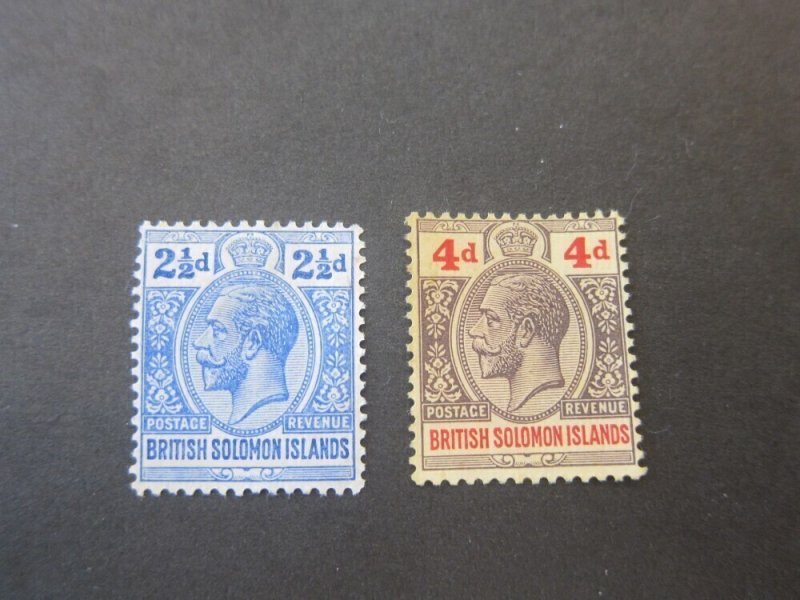 Solomon Islands 1914 Sc 31,33 MNG