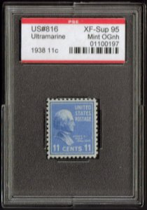 MALACK 816 XF-SUPERB OG NH, w/PSE (GRADED 95, ENCAPS..MORE.. g4488