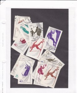 Romania # C96-102, Skiing, Perf & Imperf Sets, Used, 1/3 Cat