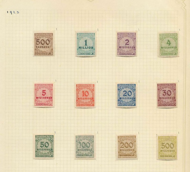 GERMANY Reich 1922 Inflation M&U Collection(140+Items) (W 859