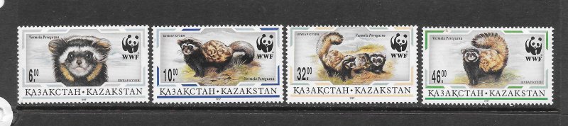 KAZAKHSTAN #171-174 POLECAT WWF MNH