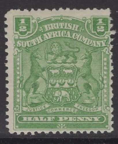 RHODESIA SG75a 1904 ½d YELLOW-GREEN MTD MINT 