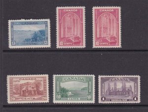 Canada 1938 Sc 241-245+241a set MH