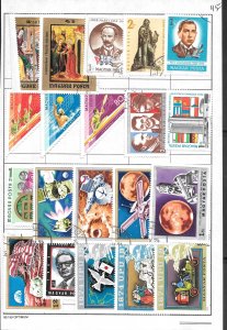 HUNGARY #Z45 Mixture Page of 20 stamps.  Collection / Lot