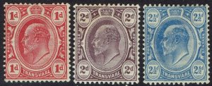 TRANSVAAL 1905 KEVII 1D 2D AND 2½D