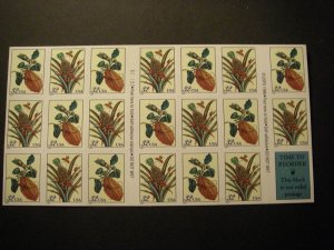 Scott 3127a, 32c Botanical Prints, Pane of 20, #S22222, MNH Booklet Beauty
