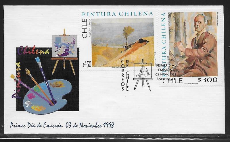 Chile 1261-62 Paintings Unaddressed FDC