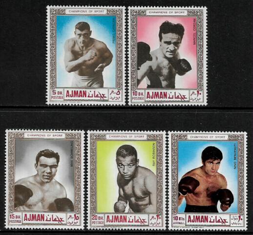 Ajman Michel #382-6 MNH Set - Boxing