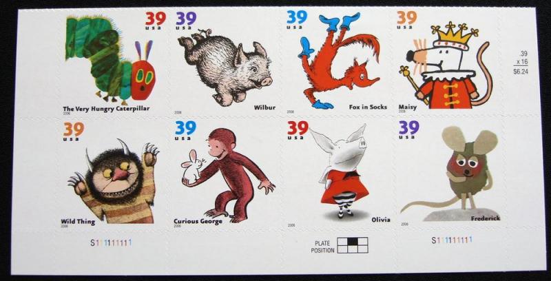 US #3987-3994 MNH Plate Block of 8, SCV $6.50 L12