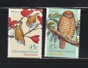 Christmas Island 399-400 Set MNH Birds