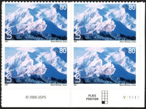 USA Sc. C137 80c Airmail 2001 MNH plate block