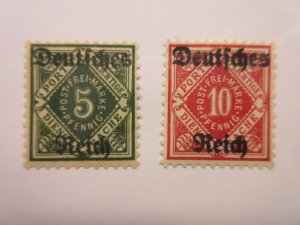 German States WURTTEMBERG Scott O59, O60 MINT HINGED Lot11 Cat $6.40