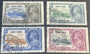 HONG KONG # 147-150--USED---COMPLETE SET---1935