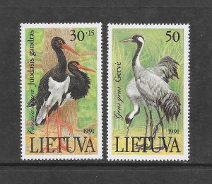 BIRDS - LITHUANIA #403-4   MNH