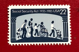 1985 US Sc 2153 MNH 22c Social Security Act 50th Anniv Cv.45 Lot 7523