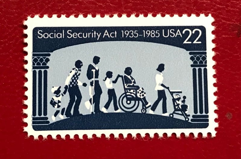 1985 US Sc 2153 MNH 22c Social Security Act 50th Anniv Cv.45 Lot 7523