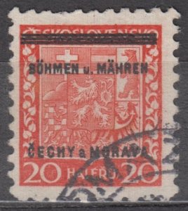 Bohemia & Moravia Scott #3 1939 Used