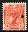 Peru 1909 Pizarro 4c red overprinted SPECIMEN with securi...