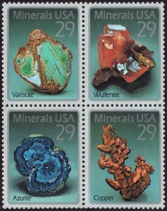 SC#2700-03 29¢ Minerals Block of Four (1992) MNH