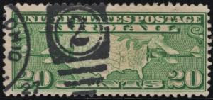 SC#C9 20¢ Map & Planes (1927) Used