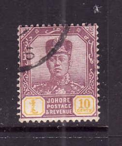 Malaya Johore-Sc #110-used-10c vio & yellow-1922-