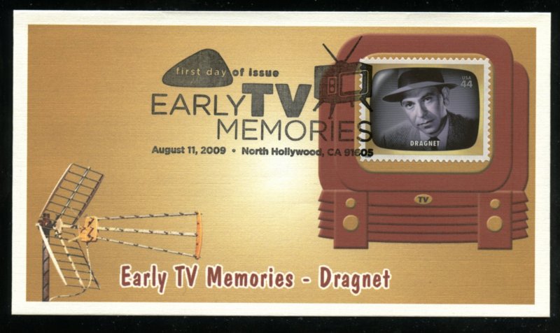 US 4414e Early TV Memories Dragnet UA Fleetwood cachet FDC DP