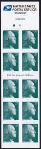 Scott #3619e George Washington Booklet of 10 Stamps - MNH P#P1