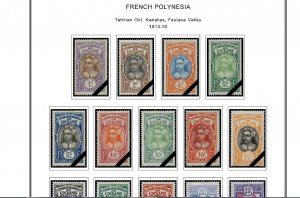 COLOR PRINTED FRENCH POLYNESIA 1892-2010 STAMP ALBUM PAGES (195 illustr. pages)