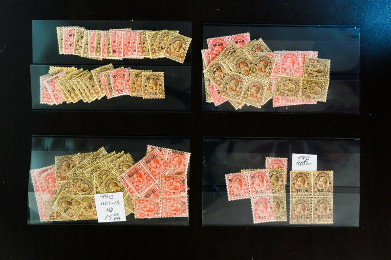 Turks And Caicos Stamp Lot With War Tax Overprint MR1-13